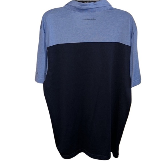 Travis Mathew Blue Colorblock Short Sleeve Polo Shirt Size XL - Picture 3 of 6